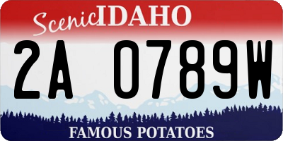 ID license plate 2A0789W