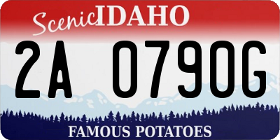ID license plate 2A0790G