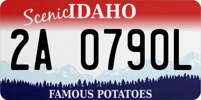 ID license plate 2A0790L