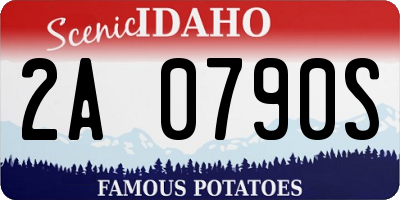 ID license plate 2A0790S