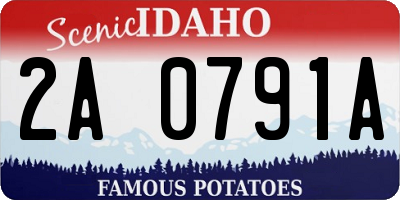 ID license plate 2A0791A