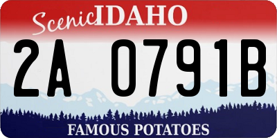 ID license plate 2A0791B