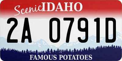 ID license plate 2A0791D