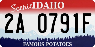 ID license plate 2A0791F