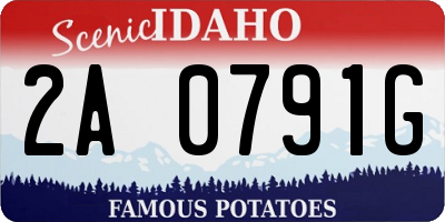 ID license plate 2A0791G
