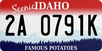 ID license plate 2A0791K