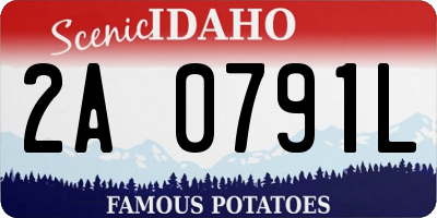 ID license plate 2A0791L