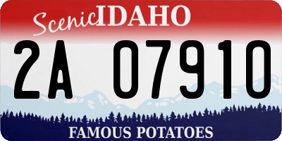 ID license plate 2A0791O