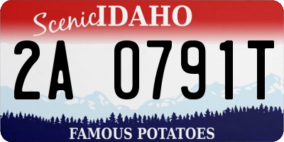 ID license plate 2A0791T