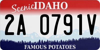 ID license plate 2A0791V