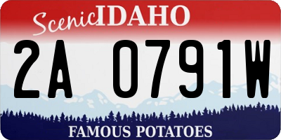 ID license plate 2A0791W