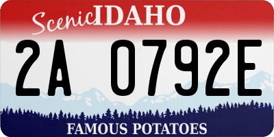 ID license plate 2A0792E