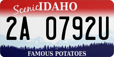 ID license plate 2A0792U