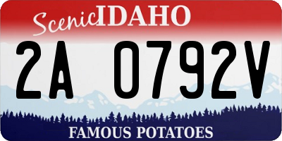 ID license plate 2A0792V
