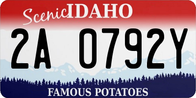 ID license plate 2A0792Y