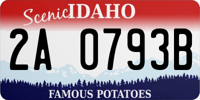 ID license plate 2A0793B
