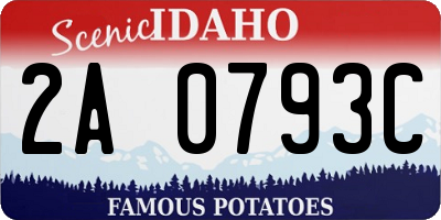 ID license plate 2A0793C