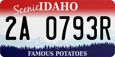 ID license plate 2A0793R