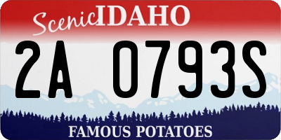 ID license plate 2A0793S