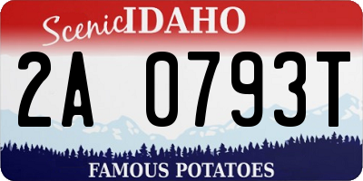 ID license plate 2A0793T