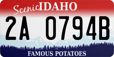 ID license plate 2A0794B