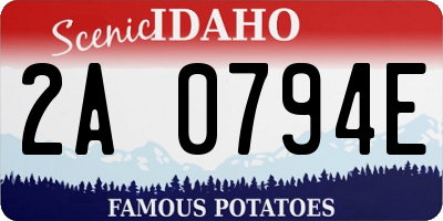 ID license plate 2A0794E