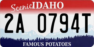 ID license plate 2A0794T