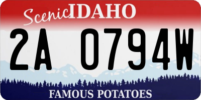 ID license plate 2A0794W