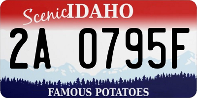 ID license plate 2A0795F