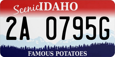 ID license plate 2A0795G
