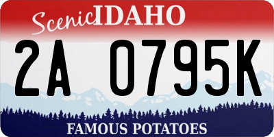 ID license plate 2A0795K