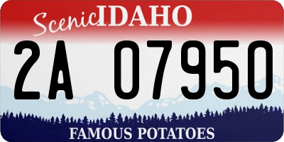 ID license plate 2A0795O