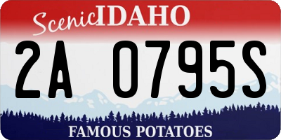 ID license plate 2A0795S