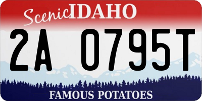 ID license plate 2A0795T