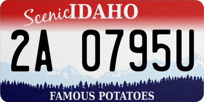 ID license plate 2A0795U