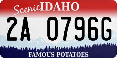 ID license plate 2A0796G