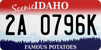 ID license plate 2A0796K