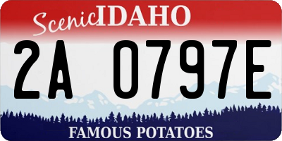 ID license plate 2A0797E