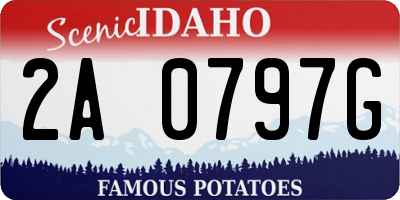 ID license plate 2A0797G