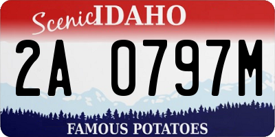 ID license plate 2A0797M