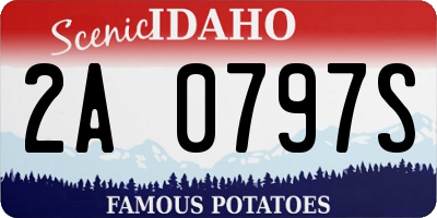 ID license plate 2A0797S