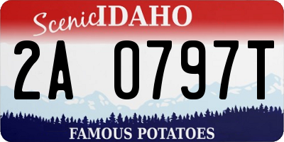 ID license plate 2A0797T