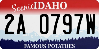 ID license plate 2A0797W