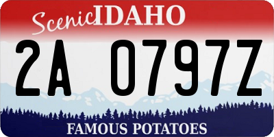 ID license plate 2A0797Z