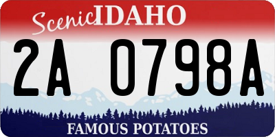 ID license plate 2A0798A