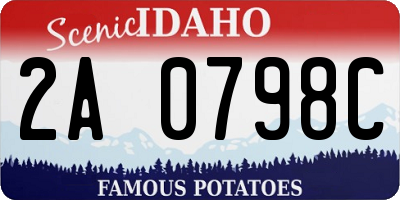 ID license plate 2A0798C