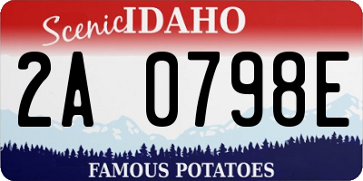 ID license plate 2A0798E