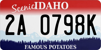 ID license plate 2A0798K