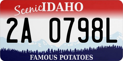 ID license plate 2A0798L