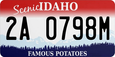 ID license plate 2A0798M